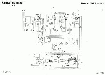 Atwater Kent 565Z schematic circuit diagram